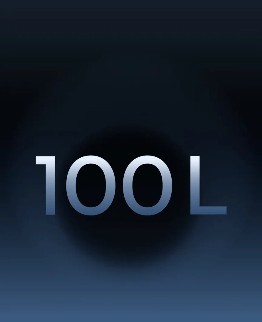 กราฟิกถังพ่น 100 ลิตรของ DJI Agras T100