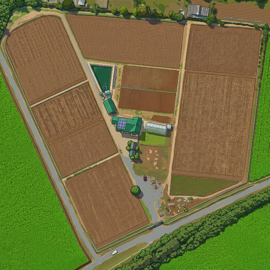 แผนที่ฟาร์ม Pixel Art
